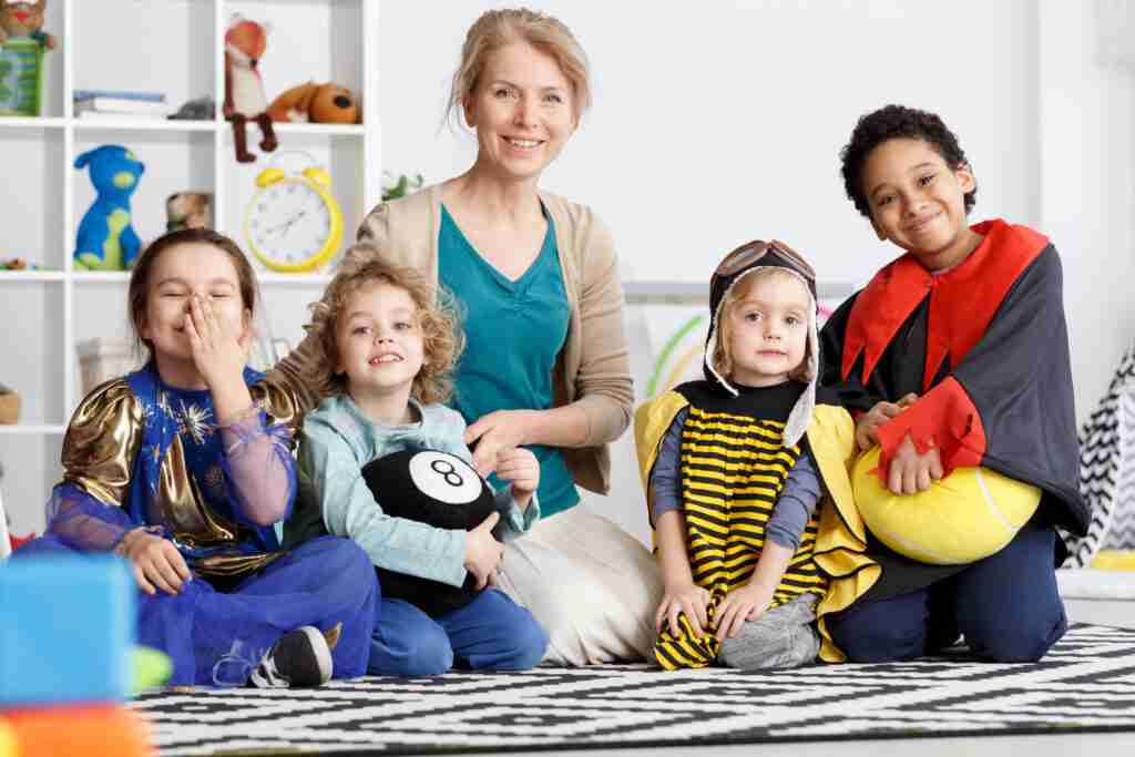 Kindergarten group in costumes